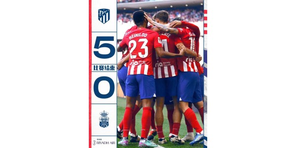 Atletico Madrid slo Las Palmas 5-0, Champions League-kvartfinalen er i ferd med å begynne